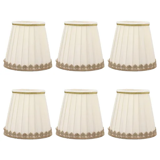 6PCS Candle Lamp Lampshade Clip On Fabrics Lampshades Set for Table Lamp Wall Lamp