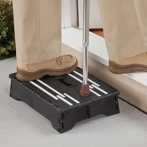 High-Load Folding Step Stool with Rounded Corner & Anti-Slip Footpad, Portable Stable Step Ladder for Bathroom Kitchen Outdoor Use 38×22×13cm