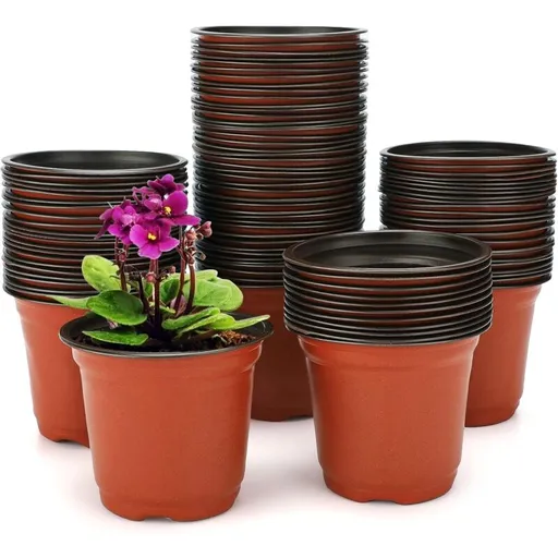 100 pcs 10Cm(Diameter) Soft Plastic Seed Pot Seedling Pot Seedling Pot