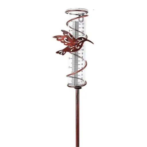 1 Pc Hummingbird Rain Gauge,Detachable Rain Gauge With Stake,Rain Gauges For Outdoor Garden Yard,Upgrade Freeze Proof Glass Rain Gauge,Outdoor Ornaments For Yard