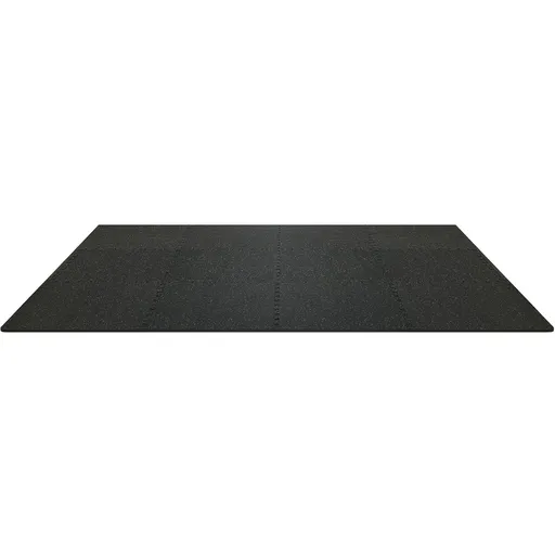 12 PCS 14 mm Thick Gym Floor Mats, 24" x 24" EVA Foam & Rubber Top Interlocking Workout Floor Mats with 4.5 m² Coverage, Waterproof Exercise Puzzle Flooring for Gym, Home, Garage, Basemen