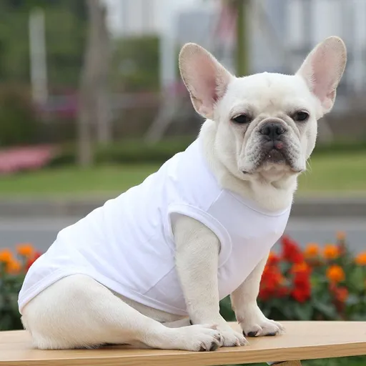 Cotton Pet Vest Dog Cat Clothing Small Large Pure cotton vest pure white M chest circumference 40 back length 27cm