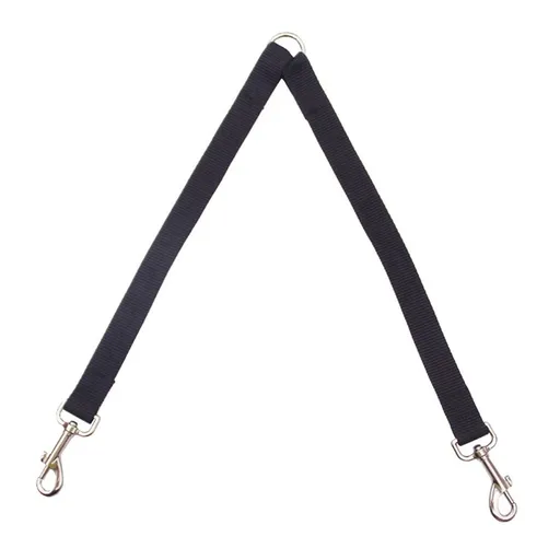 Coupler for Walking Two Medium or Larger Dogs Together, （Medium length 45 centimeters, width 2.0 centimeters black）