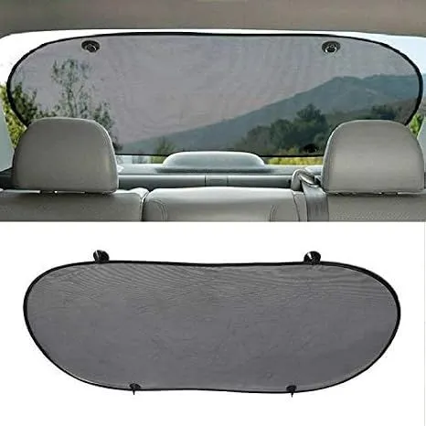 Car Rear Window Sunshade with Suction Cup, Easy Installation Portable Foldable Sun Visor for Vehicles