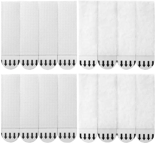 Medium Picture Hanging Strips Heavy Duty,20-Pairs(40 Strips) Sticky Picture Hangers for Walls Hanging Without Nail,Damage Free No Nails Refill Adhesive Poster Frame Mounting, White