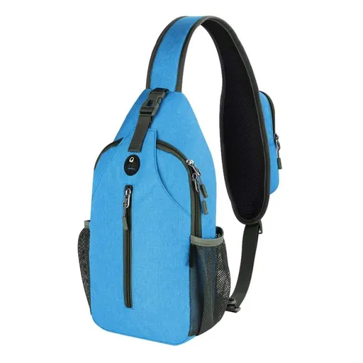 Sling Backpack Multifunctional Water-Repellent Comfortable Design 38x18x9 cm Blue