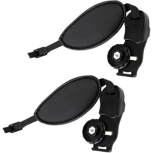 2pcs Oval Camera Hand Strap for Photographer - Secure Wrist Stabilizer, Black ABS & Cloth Build, Comfortable Wear