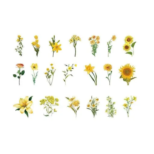Scrapbooking Flower Stickers Pet Transparent Sticker - G