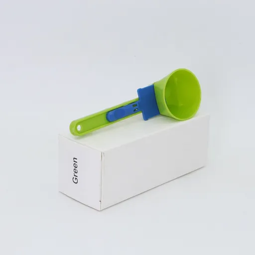 Leak-proof coffee scoop,Sliding coffee funnel,Coffee scoop with measurements,Coffee bar tool,1pc,green