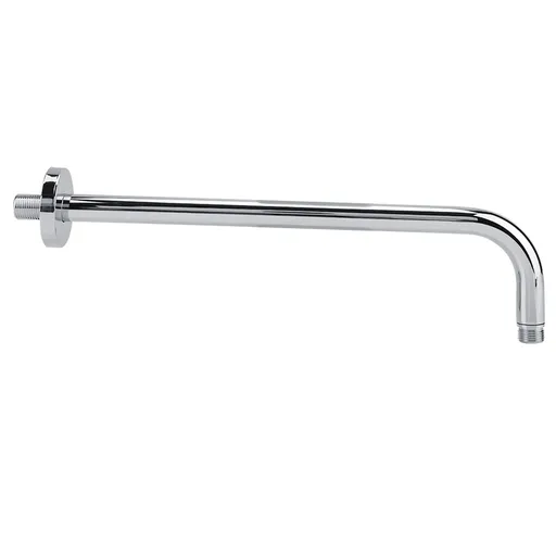 Extra Long Stainless Steel Shower Rain Head Arm Replacement Flange Set Wall Fixed Chrome Finish
