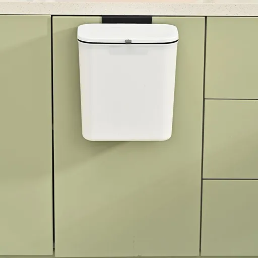 Kitchen Compost Bin, Garbage Can for Kitchen, Kitchen Trash Can with Lid, Hanging, Wall Mounted Trash Can, for Cupboard, Bathroom,