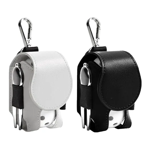 2-piece golf ball bag set, mini leather golf ball storage bag, storage accessories