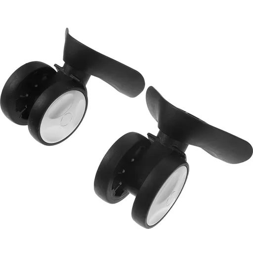 1 Pair Replacement Luggage Wheels with Plastic Smooth Rolling Suitcase Parts for Easy Installation