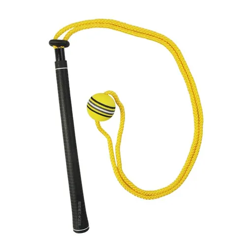 Golf Swing Training Rope with Soft Ball Head Elastic Resistance Cord Swing Practice Trainer Posture Training Aid for Golfers - Yellow