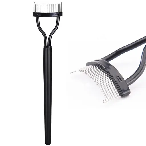 Eyelash Comb Separator, Eye Lash Separator Eyelash Definer Mascara Comb Applicator with Cover - Arc Designed