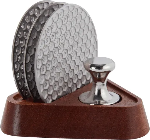 3cps 53.5mm Puck Screen 316 stainless steel Reusable Filter for Espresso Portafilter for Breville Barista Express(BES870) Pro Touch Bambino Infuser