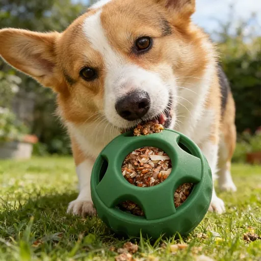 Durable Treat Dispensing Silicone Dog Chew Ball