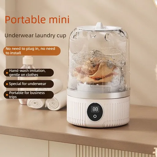 Portable Mini Underwear Socks Washing Machine, Rechargeable Travel Small Personal Laundry Washer