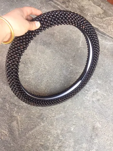 Steering Wheel Cover Dark Fragrance Pavilion 40cm Wood Indonesian ebony 8mm