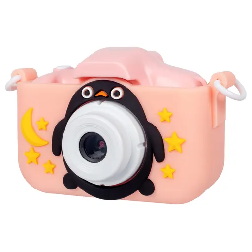 Kids Digital Dual Lens Camera 4x Zoom HD Video Recording Pink