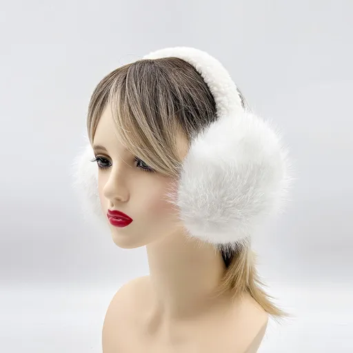 Womens Girls Winter Fashion Adjustable Faux Fur EarMuffs Ear Warmers, Earmuffs for Winter,Outdoor Headband Fuzzy Earwarmer