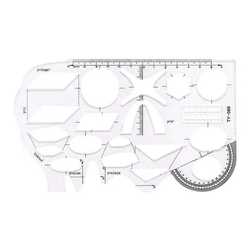1 Pc Clear Geometry Ruler Architectural Templates Drawing Template Template Architecture Hollow Drafting Ruler Shapes 7.56x4.53in