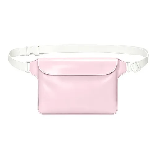 Waterproof PVC Waist Bag with Touchscreen Compatible Pouch for Skiing, Surfing, Diving, Beach Trips, Kayaking and Outdoor Snow Sports, Keeping Phone, Cards, Keys and Cash Dry and Secure (Pink)