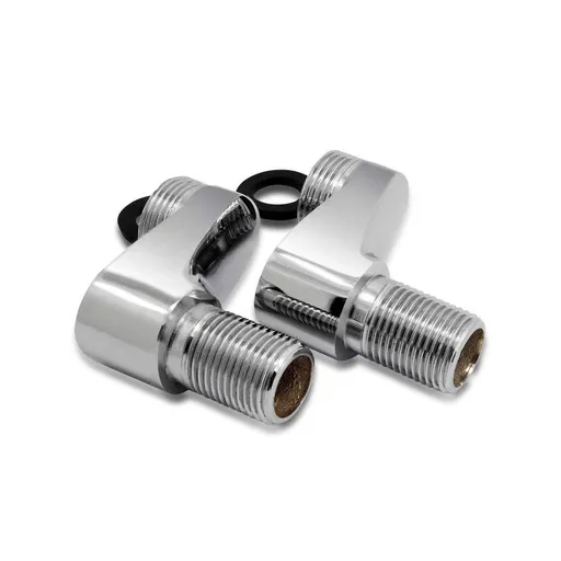 Set of 2 BathTub Tap Adapter, Adjustable Swing Arm, 3/4", 1/2", Clawfoot Shower Faucet, Bathroom Mixer Accessories, Solid Brass