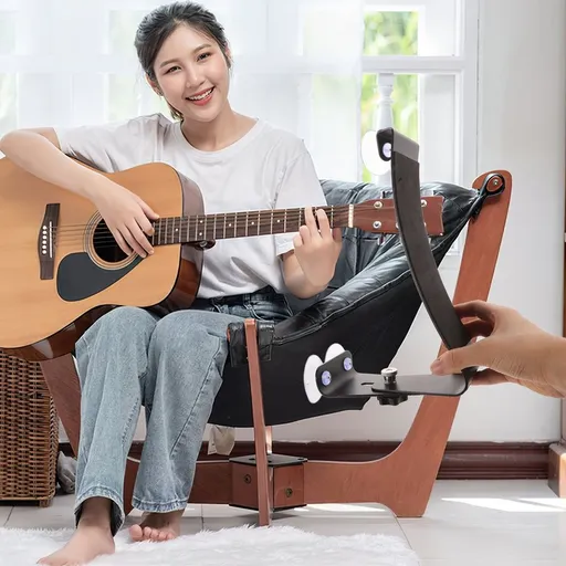 Portable Classical Guitar Footrest with Ergonomic Design for Comfortable Leg Support and Improved Playing Posture