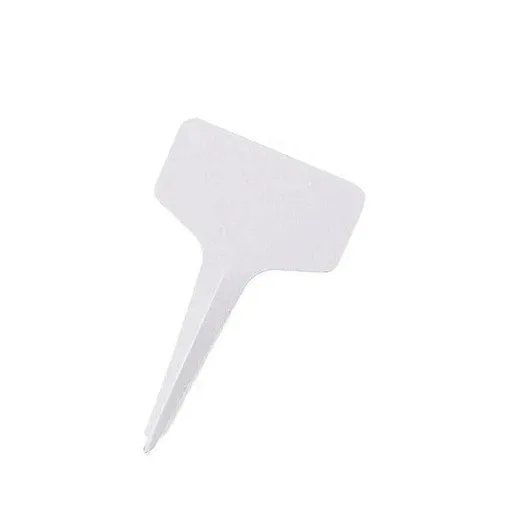 T-Type Plant Labels Flexible Plastic Garden Tags Nursey Seeding Marker Pen White - White