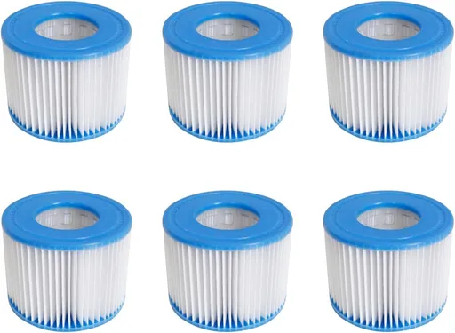 Hot Tub Filter Cartridge Size VI for Bestway, Lay-Z-Spa, Coleman SaluSpa 90352E 58323, 6 Pack