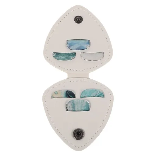 1Set Portable Guitar Pick Case with Clear Holder and Assorted Acoustic Electric Picks