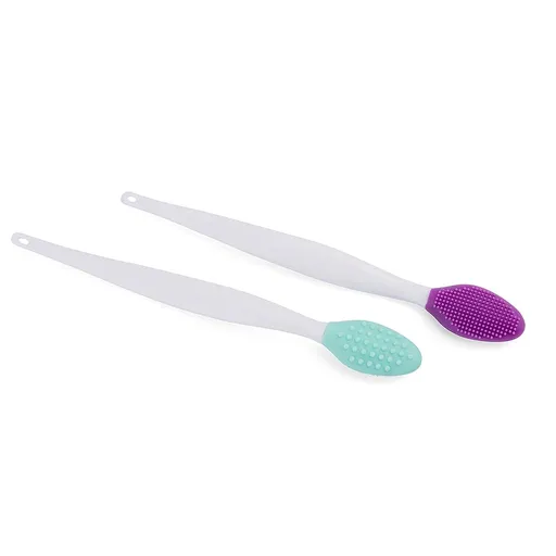 2 Pcs Silicone Head Double-Sided Cleaning Brush, Blackhead/Cutin/Pore Brush, Beauty and Skin Care Cleaning Tool