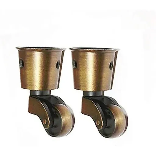 High Load Capacity Brass Furniture Casters Set of 2 Universal Compatible with Various Brands