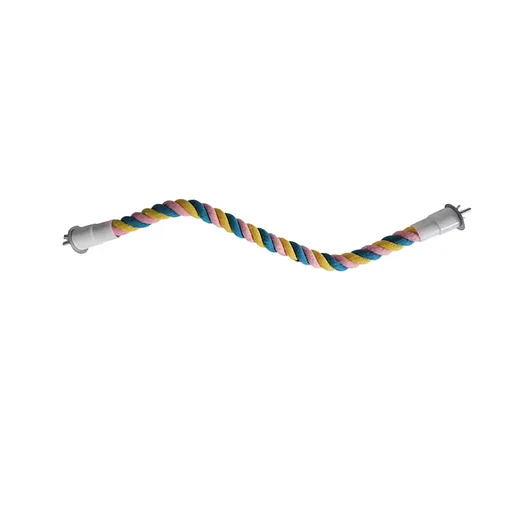 U Shaped Parrot Cotton Rope Climbing Toy Perch Stand for Bird Cage - 100cm