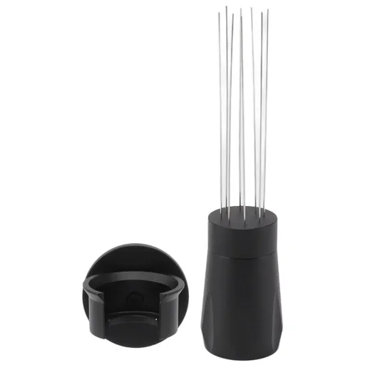 Coffee Distribution Tool Non Stick Black Aluminum Alloy Stainless Steel Coffee Stirring Tamper for Coffee Making
