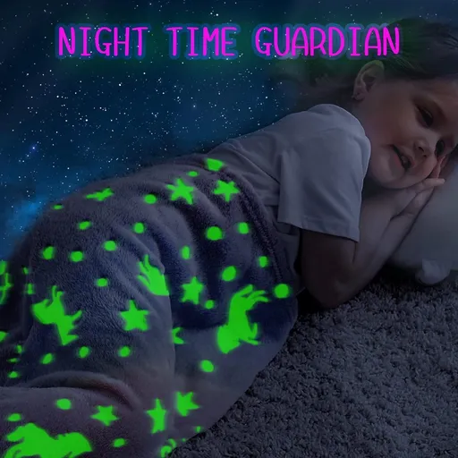 Mermaid Tail Blanket-Glow in The Dark, Super Soft Plush Flannel Sleeping Snuggle Bag for Girls Age 1-10(Mermaid)