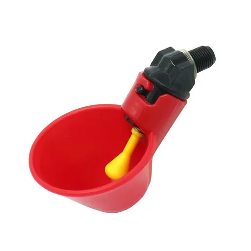 Automatic Drinking Bowl for Pigeon and Chicken Quail Drinking Device Chicken Drinking Bowl Drinking （red）