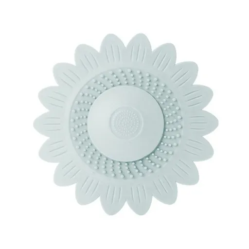 Sunflower Silicone Floor Drain Mat, Anti-Odor, Insect-Proof Sewer Sealing Cover—Blue