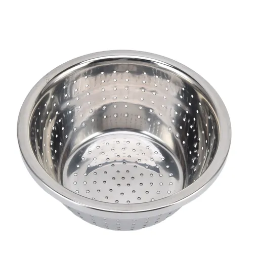 Vegetable Washing Basket Rustproof Multifunction Stainless Steel Colander for Kitchen Household Silver18cm