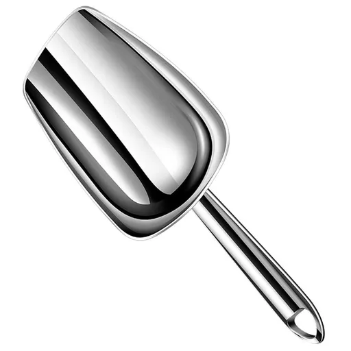 Stainless Steel Ice Scoop Silver for Home Use Smooth Surface