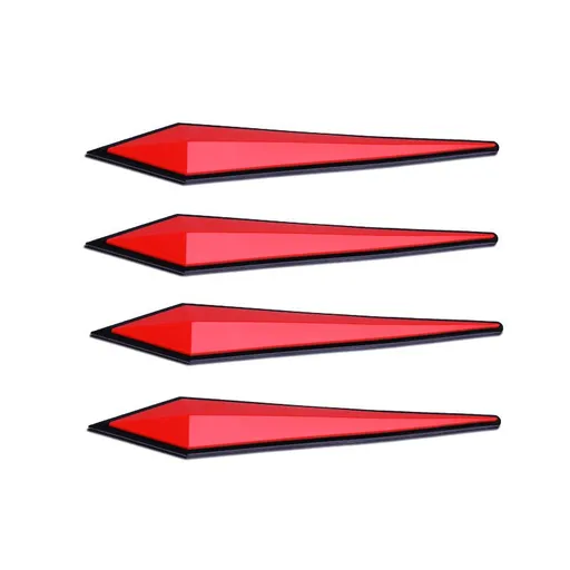 Ning zhi Car Bumper Strip TPE Arrow Design Red - decorative anti-collision strips (set of 4)