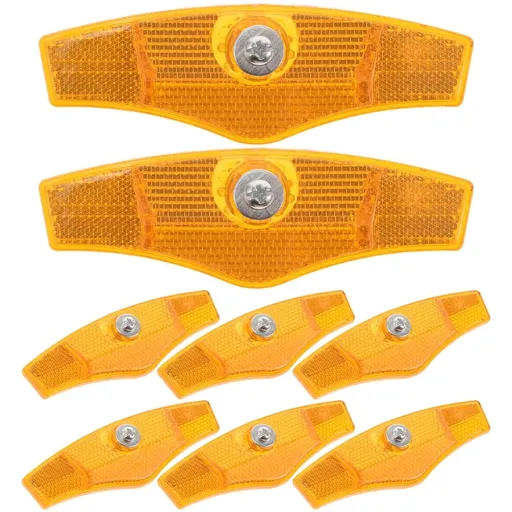 8-Piece Rear Bike Reflector Set, Plastic Cycling Reflectors for Adult Safety