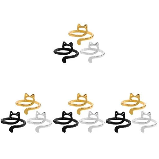 Crochet Tension Rings Assorted Color Zinc Alloy for Daily Use 12Pcs