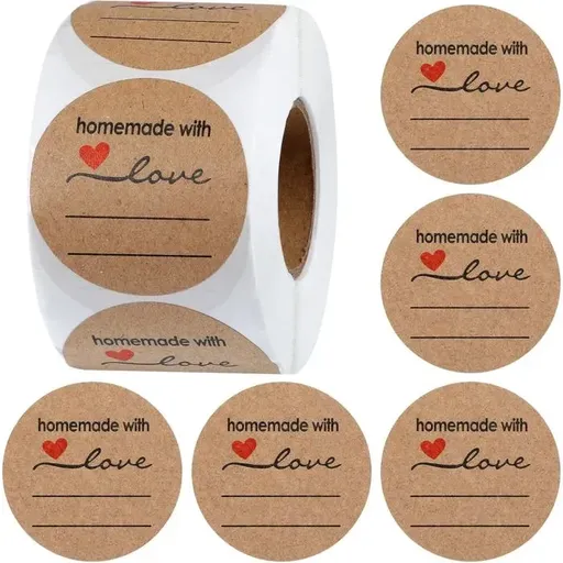 500 Pack Writable Jar Labels, 2 in