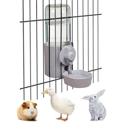 Rabbit Water Bottle 17 OZ Bunny Hanging Water Fountain Automatic Guinea Pig Water Dispenser No Leak Drinking Feeder