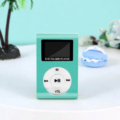 Portable MP3 Player with Clip - Mini USB LCD Screen MP3 Player, Support MP1, MP2, MP3 Music Formats, Built-in Rechargeable Battery,Includes Headphones, for Sports and Outdoor Activities Green