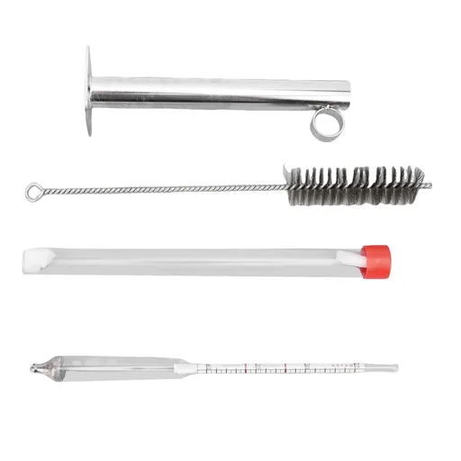 Maple Syrup Hydrometer Stainless Steel Maple Syrup Density Kit Easy to Read Accurate with Cleaning Brush A