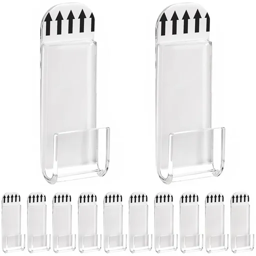 No Drill Vinyl Record Wall Mount Display Shelf,Clear Acrylic Vinyl Holder,Wall Mount Album Storage Shelves,Self Adhesive Wall Hangers Holder,for Home Office Living Room Decor 18 Pcs