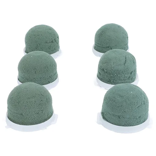24PCS Mini Floral Foam Holder Round Floral Foam Flower Arrangement Supplies with Iron Wire for Table Wedding Wine Bottle Decor Green